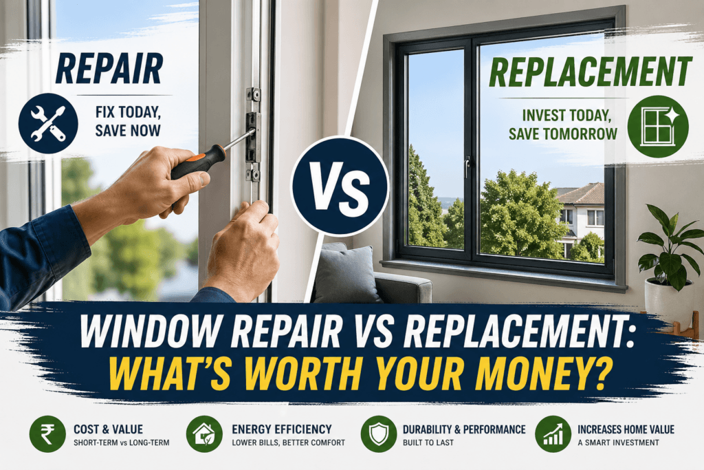 Window repair vs replacement comparison
