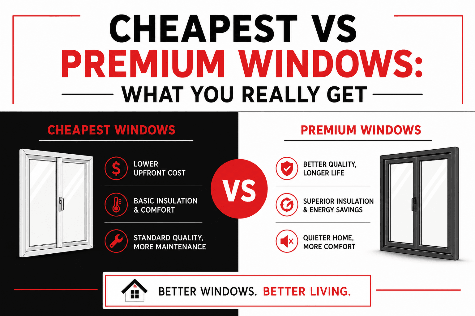 Cheapest vs premium windows comparison
