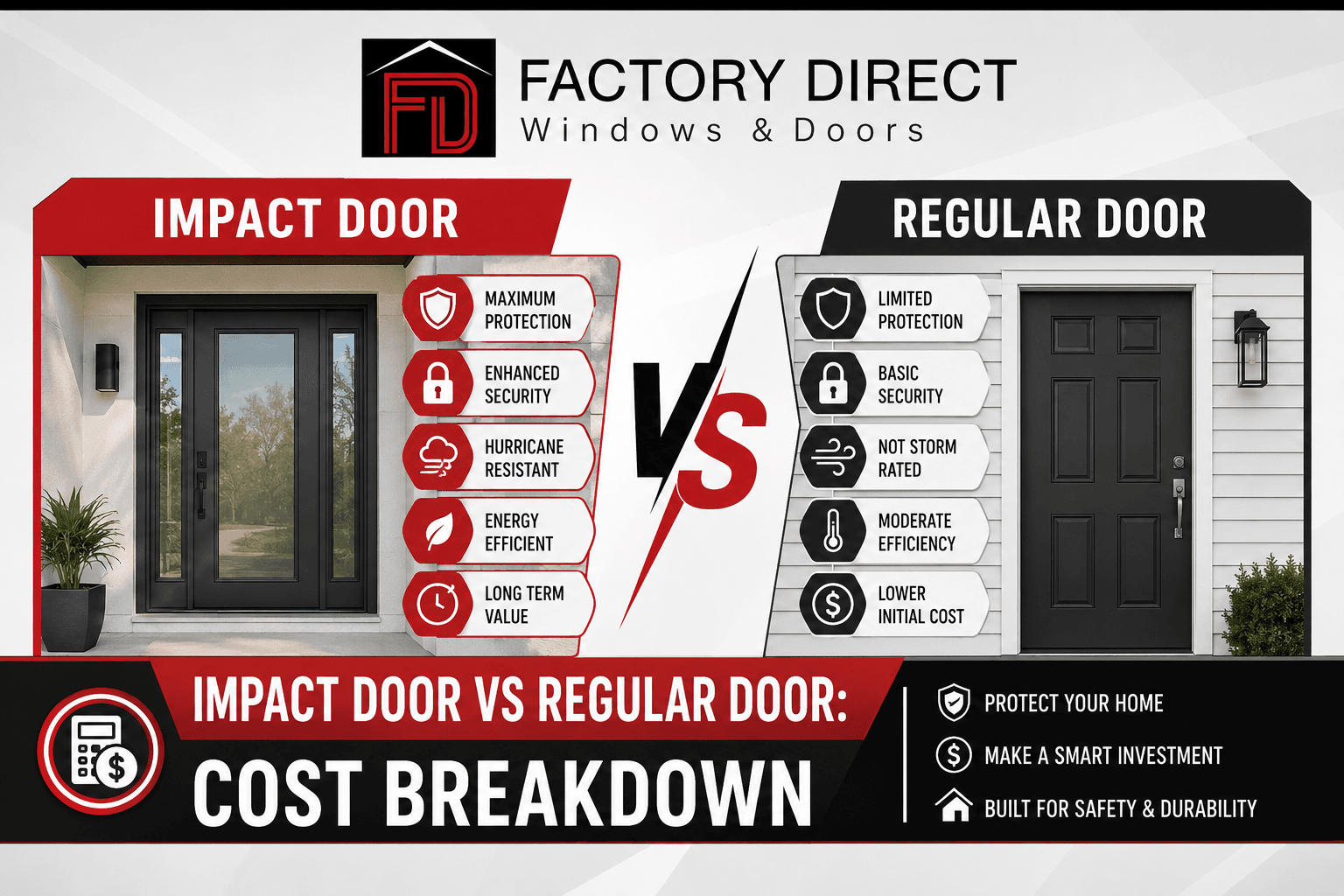 Impact door vs regular door comparison